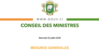PROJETS DE DECRETS – CONSEILS DES MINISTRES